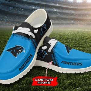 TRENDING Personalized NFL Carolina Panthers Mascot Design Hey Dude Shoes