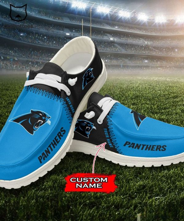 TRENDING Personalized NFL Carolina Panthers Mascot Design Hey Dude Shoes