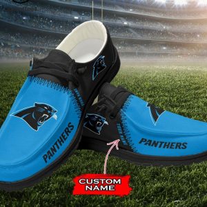 TRENDING Personalized NFL Carolina Panthers Mascot Design Hey Dude Shoes