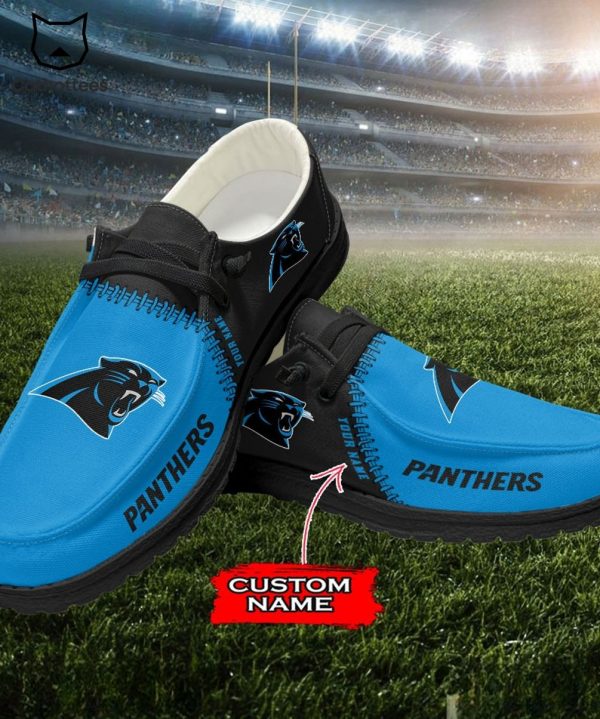 TRENDING Personalized NFL Carolina Panthers Mascot Design Hey Dude Shoes