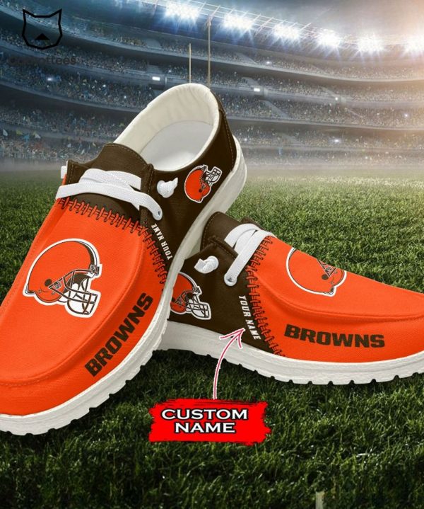 TRENDING Personalized NFL Cleveland Browns Logo Design Hey Dude Shoes