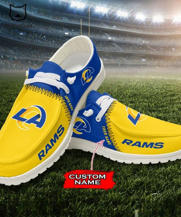 TRENDING Personalized NFL Los Angeles Rams Logo Design Hey Dude Shoes