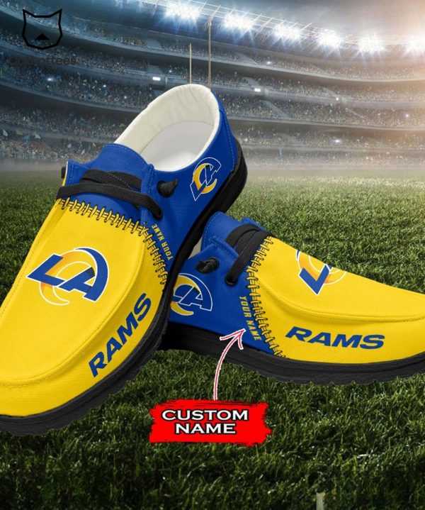 TRENDING Personalized NFL Los Angeles Rams Logo Design Hey Dude Shoes