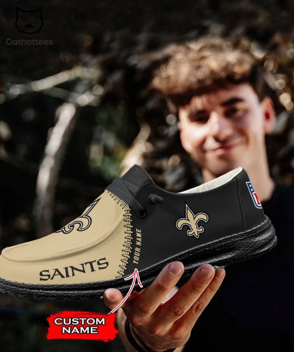 TRENDING Personalized NFL New Orleans Saints Logo Design Hey Dude Shoes