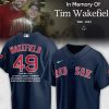 In The Memory Of Tim Wakefield 49 Sox White Baseball Jersey