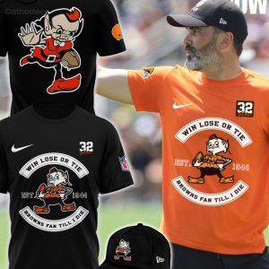 Will Lost Or Tie Browns Fan Till Die Nike Logo Design Hoodie And Pants