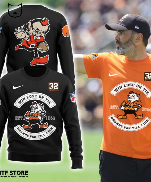 Will Lost Or Tie Browns Fan Till Die Nike Logo Design Hoodie And Pants