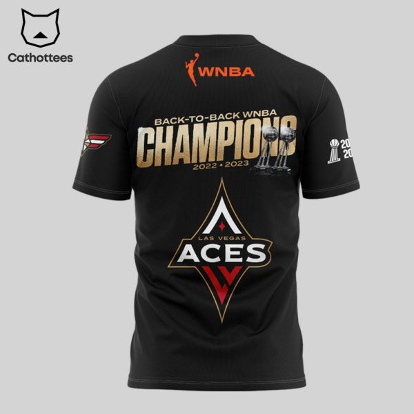 WNBA Back To Back Champions 2022-2023 Las Vegas Aces 3D T-Shirt