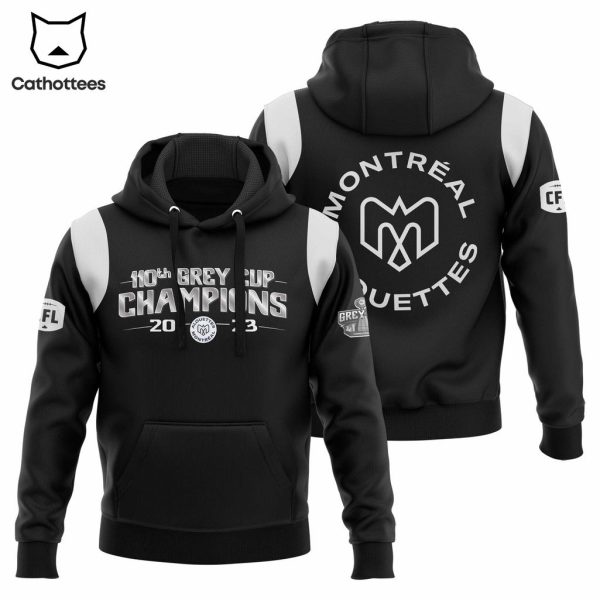 110th Montreal Alouettes 2023 Champions CFL Grey Cup Champions 2023 Design 3D Hoodie