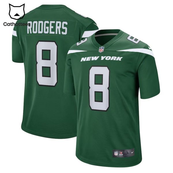 Aaron Rodgers New York Jets NFL Green Design Baseball Jersey