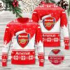 Arsenal Logo Christmas Red White Design 3D Sweater