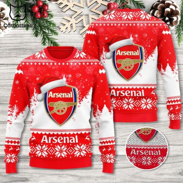 Arsenal Logo Christmas Design 3D Sweater