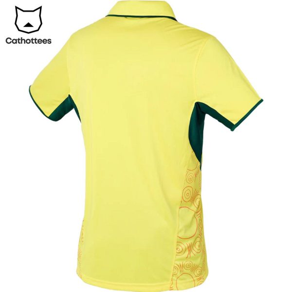 Australian Men’s Cricket Team Champions ICC Mascot Yellow Design 3D Polo Shirt