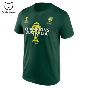 Australian Men’s Cricket Team Champions ICC World Cup 2023 Green Design 3D T-Shirt