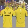 Australian Men’s Cricket Team Champions ICC World Cup 2023 Yellow Design 3D Polo Shirt