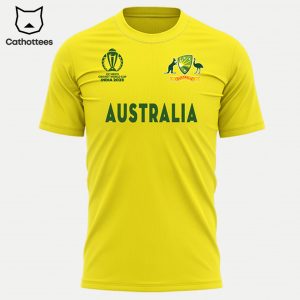 Australian Men’s Cricket Team Champions Yellow Design 3D T-Shirt