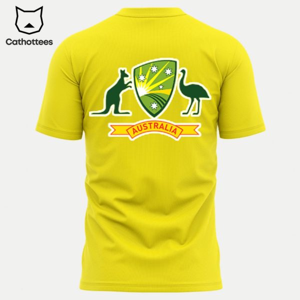 Australian Men’s Cricket Team Champions Yellow Design 3D T-Shirt