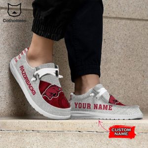 AVAILABLE NCAA Arkansas Razorbacks Custom Name Hey Dude Shoes