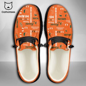 AVAILABLE NCAA Miami Hurricanes Custom Name Hey Dude Shoes