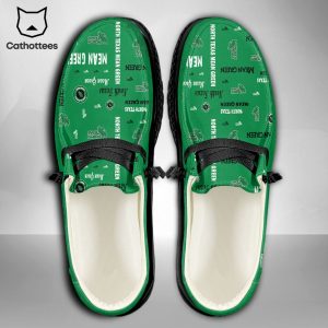 [AVAILABLE] NCAA NORTH TEXAS MEAN GREEN Custom Name Hey Dude Shoes