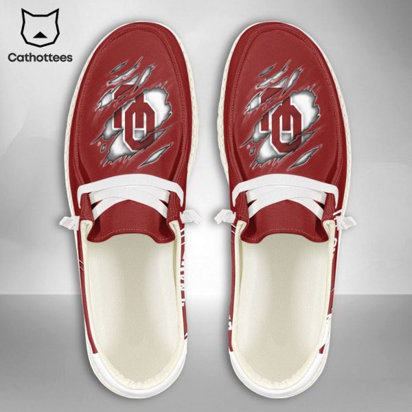 AVAILABLE NCAA Oklahoma Sooners Custom Name Hey Dude Shoes