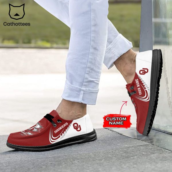 AVAILABLE NCAA Oklahoma Sooners Custom Name Hey Dude Shoes