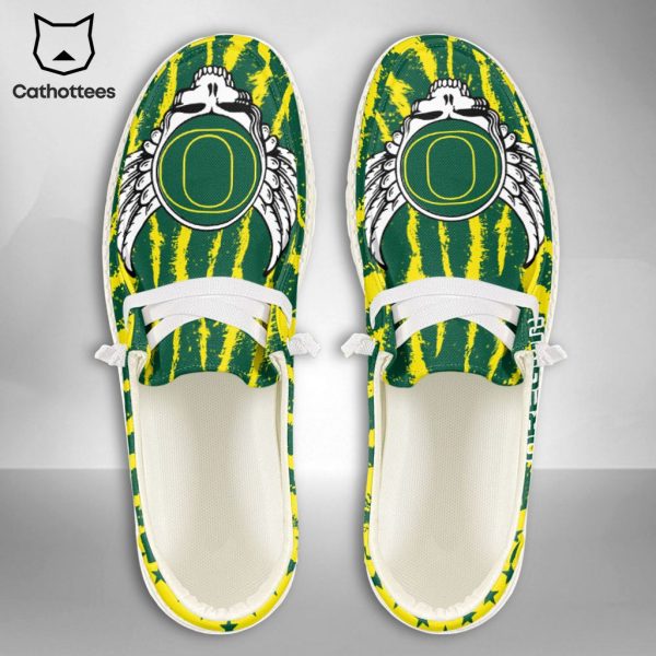 [AVAILABLE] NCAA Oregon Ducks Custom Name Hey Dude Shoes