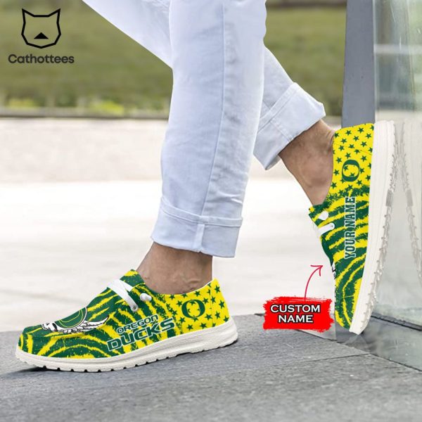 [AVAILABLE] NCAA Oregon Ducks Custom Name Hey Dude Shoes