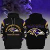 Baltimore Ravens 1996 Nike Mascot Design White 3D Hoodie