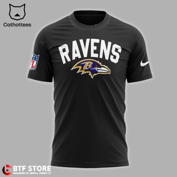 Baltimore Ravens Apparel Nike Logo Design 3D T-Shirt