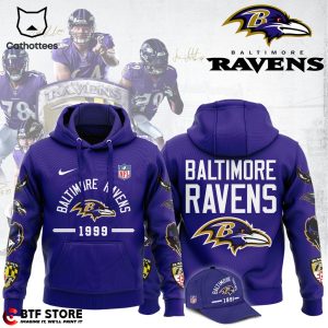 Baltimore Ravens Collection Mascot Blue Nike Design 3D Hoodie