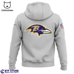 Baltimore Ravens Gray Nike Logo Design 3D Hoodie