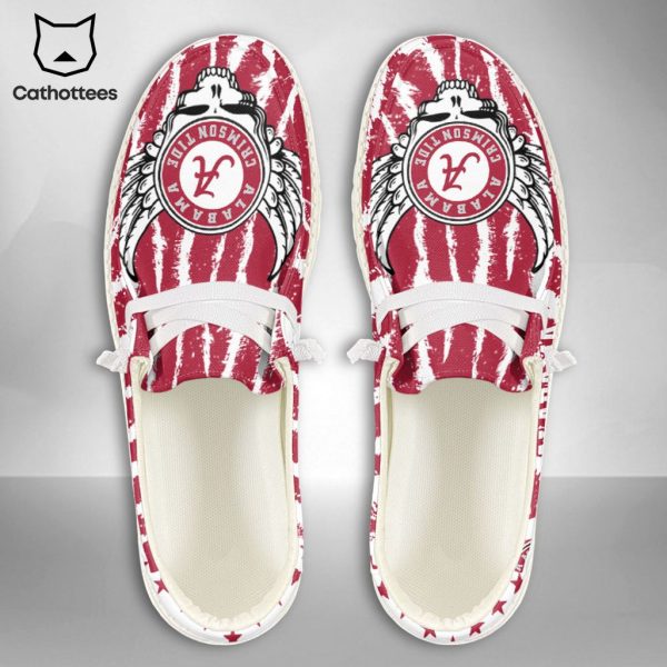 BEST NCAA Alabama Crimson Tide Custom Name Hey Dude Shoes