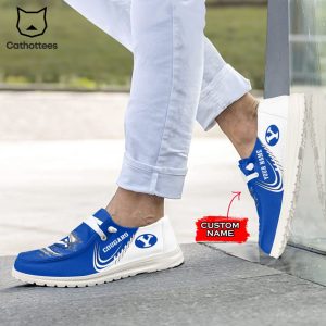 BEST NCAA BYU Cougars Custom Name Hey Dude Shoes