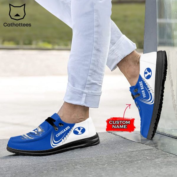 BEST NCAA BYU Cougars Custom Name Hey Dude Shoes