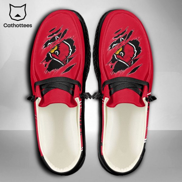 BEST NCAA Louisville Cardinals Custom Name Hey Dude Shoes