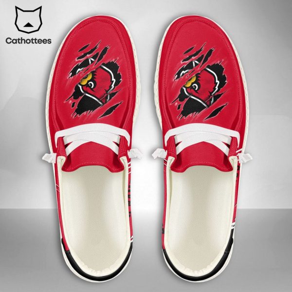 BEST NCAA Louisville Cardinals Custom Name Hey Dude Shoes