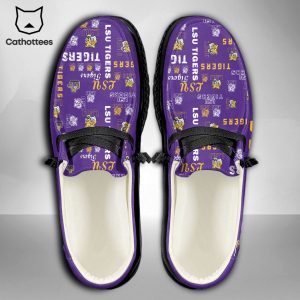 BEST NCAA LSU Tigers Custom Name Hey Dude Shoes