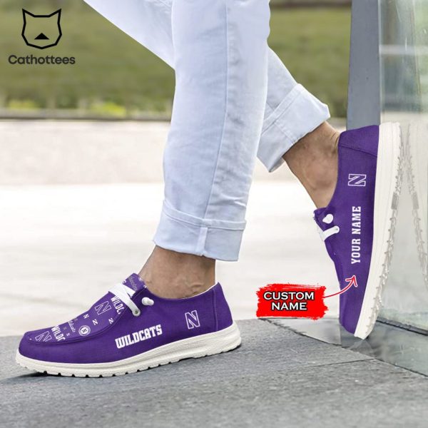 [BEST] NCAA Northwestern Wildcats Custom Name Hey Dude Shoes