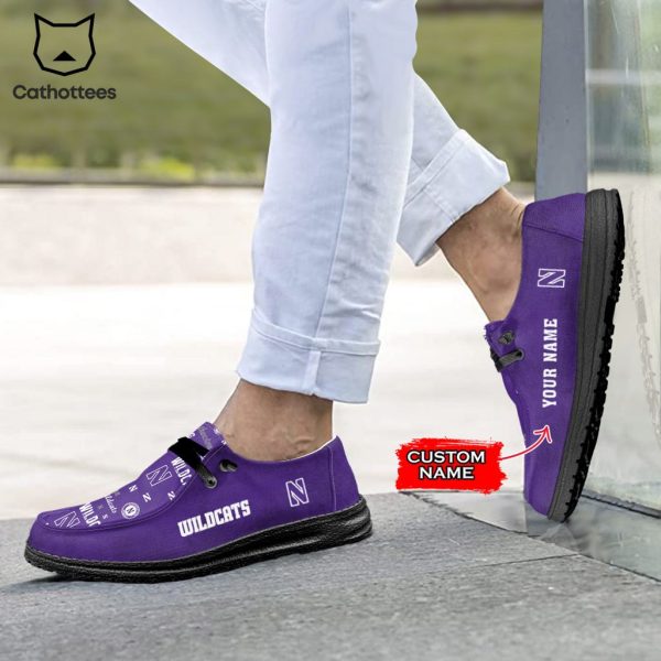 [BEST] NCAA Northwestern Wildcats Custom Name Hey Dude Shoes