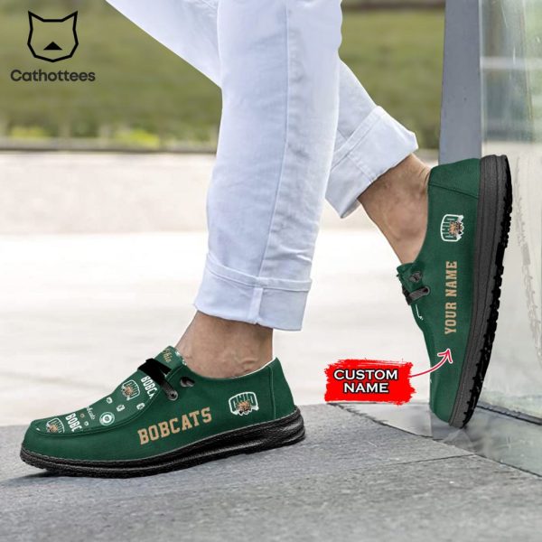 BEST NCAA Ohio Bobcats Custom Name Hey Dude Shoes