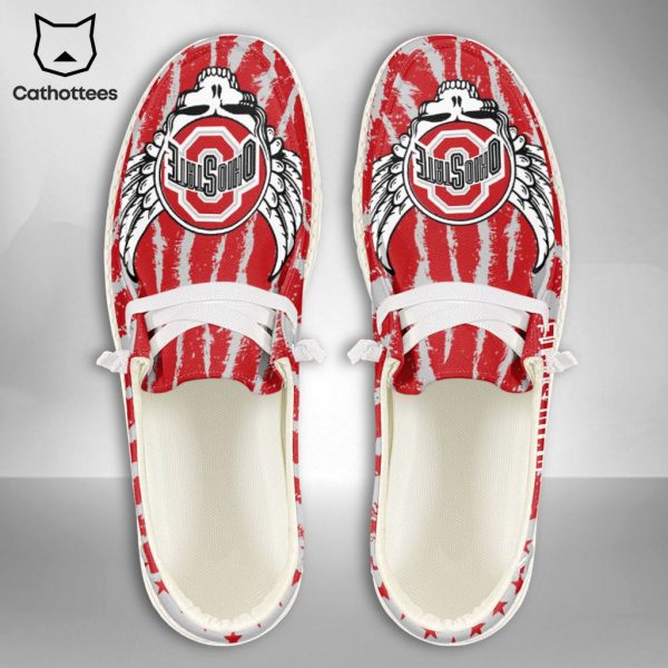 [BEST] NCAA Ohio State Buckeyes Custom Name Hey Dude Shoes