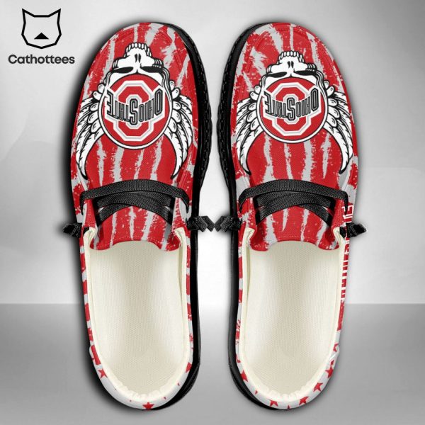 [BEST] NCAA Ohio State Buckeyes Custom Name Hey Dude Shoes