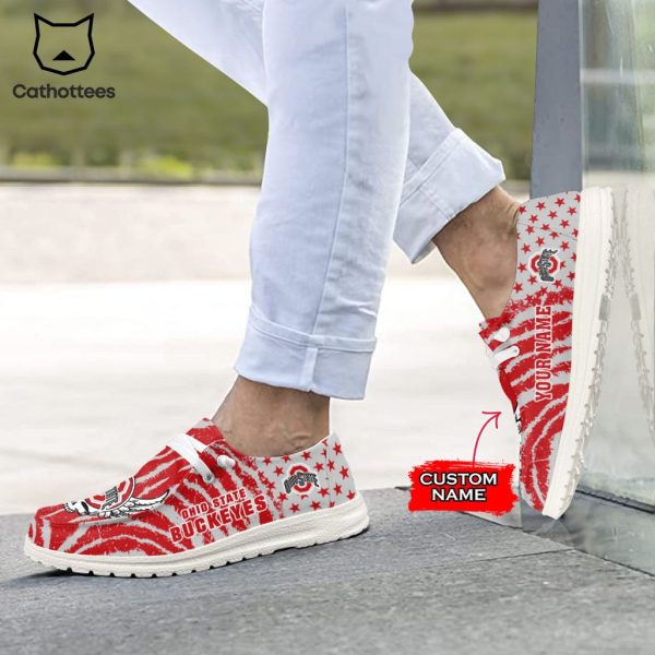 [BEST] NCAA Ohio State Buckeyes Custom Name Hey Dude Shoes