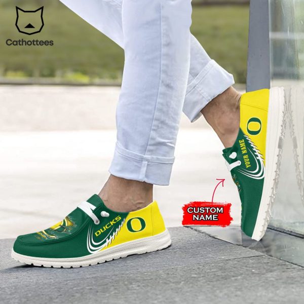 BEST NCAA Oregon Ducks Custom Name Hey Dude Shoes