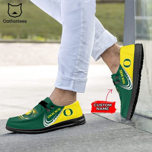 BEST NCAA Oregon Ducks Custom Name Hey Dude Shoes