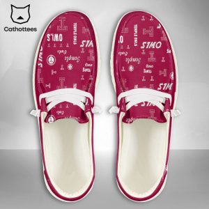 BEST NCAA Temple Owls Custom Name Hey Dude Shoes