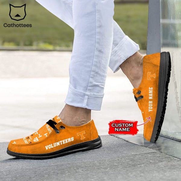 BEST NCAA Tennessee Volunteers Custom Name Hey Dude Shoes