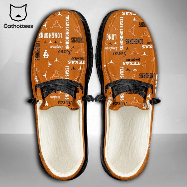 [BEST] NCAA Texas Longhorns Custom Name Hey Dude Shoes