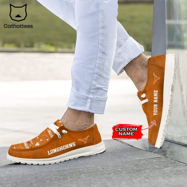 [BEST] NCAA Texas Longhorns Custom Name Hey Dude Shoes